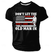 economico Magliette divertenti da uomo-Per uomo Vecchio Uomo Gergo divertente Maglietta Manica Corta maglietta Stampa 3D Girocollo Camicia Moda Quotidiano Quotidiano Streetwear Blu Nero Rosso Estate Primavera Abbigliamento S M L XL XXL