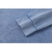 Χαμηλού Κόστους Κλασικό Πόλο Ανδρών-Ανδρικά Μπλουζάκια πόλο Πουκάμισο 100% Cotton Acid Wash Κλασσικά Μακρυμάνικο Causal Αθλημα Ρούχα Γυμναστικής Αναπνέει Μαλακή Πόρπη Πλύσιμο με οξύ Πλύνθηκε σε στυλ vintage Συμπαγές Χρώμα Θαλασσί Μαύρο