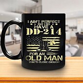 billige Krus og kopper-dd-214 veterangavekrus - jeg er ikke perfekt, men jeg har en dd-214 til en gammel mann som er nær nok det amerikanske flagget &amp;design av militærstøvler