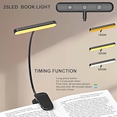 halpa Lukuvalot-LED-ladattava kirjavalo sängyssä lukemiseen muistitoiminnolla silmiä hellivä yövalo 3 väriä 5 kirkkautta joustava hanhenkaula kevyt klipsikirjan lukuvalo säädettävä kirkkaus