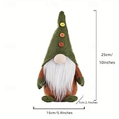  Paquete de 2 muñecos de gnomo hechos a mano para el Día de San Patricio, decoración de elfo navideño, gnomo nórdico de peluche, decoración para escaparates de casas navideñas.