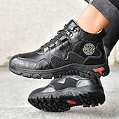 tanie Buty trekingowe-Męskie buty trekkingowe na co dzień – wytrzymałe, sznurowane, wygodne i oddychające, idealne na przygody na świeżym powietrzu, wędrówki i do noszenia na co dzień