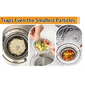 billige Kjøkkenutstyr og -redskap-400 stk. engangsposer til vasken, ultrafine elastiske nettingmatoppsamlere for kjøkkenavløp, anti-tilstoppingsfilternett for rester og hår &amp;Universal passform for avfallsfiltre til vasken