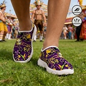 economico Scarpe da uomo-Scarpe casual slip-on con stampa di maschera per Mardi Gras da uomo - calzature festive leggere e traspiranti per sfilate di carnevale celebrazioni di strada feste a tema e uscite festive