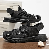 preiswerte Outdoor-Sandalen-Schwarze Herren-Sportsandalen – schnelltrocknend, verstellbar und komfortabel – ideal zum Wandern, für Strand und Sommerabenteuer.