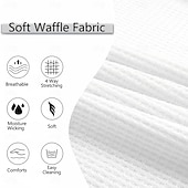 cheap Waffle Knit Tee-Men's Waffle Henley Shirt Tee Cotton Blend T-Shirt Short Sleeve Crew Neck Henley Summer Spring All Seasons Color Block Plain Textured Fashion Designer Casual Color Block Buttons Fake two piece Casual