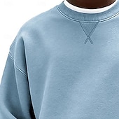 economico Felpe 3D da uomo-Per uomo Tinta unica Felpa Manica Lunga Felpe Girocollo Abbigliamento Sportivo Classico Casuale Quotidiano Tutte le stagioni Blu Nero Blu reale Abbigliamento progettista Stampa 3D S M L XL 2XL 3XL