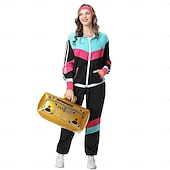 preiswerte Outfits-Retro Vintage 1980er HipHop Outfits Zubehörset Sportbekleidung mit Zubehör langarm Disco Kostüm Herren Damen Karnevalskostüm Halloween Karneval Neujahr Pride Parade Pride-Monat Erwachsene Weitere
