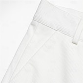 baratos Alargamento-Homens Calças Social Calças de Veludo Parte inferior do sino Calça larga Bolsos Tecido Conforto Comprimento total Diário O negócio Feriado Férias Moda Branco Marron Sem Elasticidade