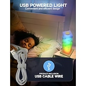 economico Lucine notturne per bambini e neonati-luce LED girevole assemblata fai da te, commutazione luce bianca e arcobaleno, utilizzata per lampade da scrivania da ufficio, luci da tavolo da gioco e luci notturne da comodino, regalo ideale