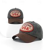 preiswerte Patriotische 250 Hüte-Herren Unisex Hut zum 250-jährigen Jubiläum der Vereinigten Staaten Baseballkappe Sonnenhut Trucker-Kappe Blau Wein Baumwolle Verstellbar Patriotisch Urlaub Sport Täglich Outdoor Streetwear Flagge
