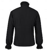 economico Cime-Punk &amp; Gotico Medievale Rinascimento Camicia Lunghe Cavaliere Tinta unica Costume Per uomo Reale Mascherata Feste Performance Mascherata Adulti Camicia