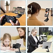 ieftine Depozitare  &amp; Organizare-Suport telefon pliabil cu 3 bucăți, suport telefon desktop, unghi și înălțime reglabile, compatibil cu toate telefoanele de 4-10 inci, ideal pentru birou și utilizare pe tabletă