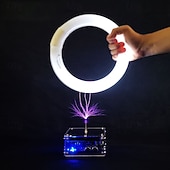 Недорогие Декоративные огни-музыка твердотельная катушка искусственная молния дуга плазменный громкоговоритель эксперимент наука режим рабочего стола