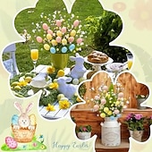 levne velikonoční-3 ks umělých velikonočních květin s měkkými vejci a bobulemi, neelektrický jarní sběrač květin pro domácí vázy a dekorace stolů