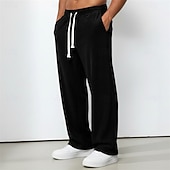 economico Gamba Dritta-Per uomo Pantaloni da tuta Pantaloni da Tuta a Gamba Larga Pantaloni Pantaloni in velluto a coste Pantaloni casual Coulisse Elastico in vita Semplice Comodità Traspirante Lunghezza intera Casuale