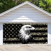billiga Garage &amp; Dörr Banners-4 juli 2026 250:e minnesdagen gobeläng garage dörr täck stor hängande bakgrund örn amerikanska flaggan vintage modern militär fest utomhus semester skjutande bakgrunds gård hem dekor