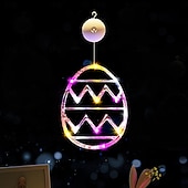 olcso Dekoratív fények-húsvéti ablakdekorációk fények, húsvéti hógolyó tojás alakú ablakfény kápráztatja a fényes húsvéti fényeket beltéri ablakhoz kültéri partidekorációhoz