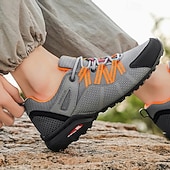 billiga Vardagssneakers-Herrskor i grå och orange, lätta löpar- och friluftsskor, perfekta för fitness, löpning och vardagskläder, bekväma och snygga skor