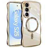 זול מארז סמסונג-טלפון מגן עבור סמסונג גלקסי S26 אולטרה פלוס S25 Ultra Plus S25 אדג' S24 Ultra Plus S23 Ultra Plus S24 FE S23 FE כיסוי אחורי מגנטי תמיכה בטעינה אלחוטית עמיד בזעזועים רטרו צפוי