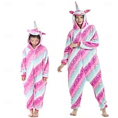 economico Costume da Animale-Pigiama Kigurumi Costume di fantasia Costume tutina Fantasia animale Unicorno Cartone animato Caldo Costume Divertente Comodo Bambini Unisex Ragazzi e Ragazze Natale Halloween Carnevale Feste