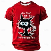 ieftine Tricouri cu umor sarcastic-Bărbați Argou amuzant Tricou Manșon scurt Tricou Tipărire 3D Stil Nautic Cămașă Modă Zilnic Zilnic Stradă Albastru piscină Negru Roșu-aprins Vară Primăvară Îmbrăcăminte S M L XL XXL XXXL