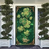 abordables Bannières de Garage et de Porte-Fête de la St. Patrick Affiches Couverture de porte Bannières extérieures Trèfle Mignon 3D Soirée Dortoir Chambre d'adolescents Résidence universitaire Chambre d'amis pour hommes dans une fraternit