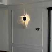 baratos Candeeiros de Parede de interior-Aplique de parede moderno, aplique de parede refletivo em aço inoxidável, luz quente moderna de 300lm para quarto, sala de estar, corredor e escada.