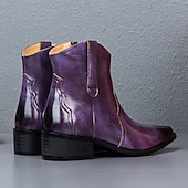 billiga Kostymstövlar-lila ankelboots för män – modern högglansdesign med bekväm klack, perfekt för vardagskläder, kvällsutflykter och moderiktiga evenemang