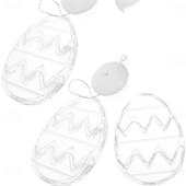 olcso Dekoratív fények-húsvéti ablakdekorációk fények, húsvéti hógolyó tojás alakú ablakfény kápráztatja a fényes húsvéti fényeket beltéri ablakhoz kültéri partidekorációhoz