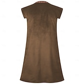 olcso Felsők-Punk és gótika Középkori Reneszánsz Blúz / Ing Tunika Ujjatlan Harcos Lovag Viking Kelta lovag Ranger Íjászat Jelmez Férfi Viking Fantasy Farsang Álarcos mulatság Teljesítmény Halloween Színpad