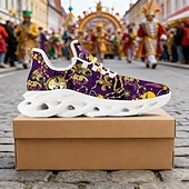 billige Damesko-Kvinne Karneval Komfortable Sneakers – Lettvekts Polstret Såle Mardi Gras Fargevalg Dramatisk Ytelsesstil Dansere Festivalgjengere Parader og All-Dags Gåing