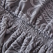 halpa Futon sohva kansi-2 eri kokoa hameen helmatyylinen jacquard-kangas käsinojaton vuodesohvan päällinen sohvan uudenvuoden koristepäälliset joustava suoja joustava penkin päällinen