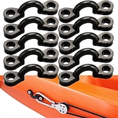 baratos Ferramentas Manuais-Kit com 10 olhais para caiaque, 20 parafusos, acessórios, laços elásticos de nylon para convés, peças de reposição para equipamentos de caiaque e canoa.