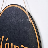  Día de San Patricio Cartel Colgante de Madera Sláinte Decoración de Pared de Pub Irlandés Placa Redonda Decoración Rústica para Bar y Sala de Juegos en Casa