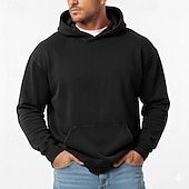 economico felpe con cappuccio da uomo di base-Per uomo Felpa con cappuccio Maglione Nero Rosa Verde militare Viola Caffè Con Cappuccio Semplice Tasca a marsupio Casuale Quotidiano Sport &amp; Outdoor Vintage Cool Abbigliamento Sportivo Primavera