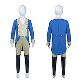  250. výročí USA Rokoko Barroco Úbory Dlouhé rukávy George Washington Alexander Hamilton Koloniální Maškarní kostým Chlapecké Karneval Den nezávislosti 4. července Dětské Kabát Kalhoty Límeček