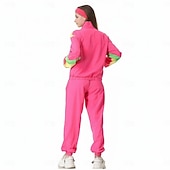 billige Antrekk-Retro / vintage 1980erne Hip Hop Drakter pose Tilbehør sett med tilbehør Lange Ermer Disk Kostyme Dame Karnevalskostyme Halloween Karneval Nytt År Pride-parade Pride måned Voksen Veske Mer Tilbehør