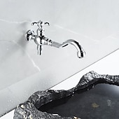 preiswerte Waschbeckenarmaturen-Waschbeckenarmatur - drehbar Chrom Wandinstallation Einhebel EinlochBath Taps