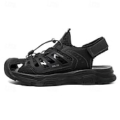 preiswerte Outdoor-Sandalen-Schwarze Herren-Sportsandalen – schnelltrocknend, verstellbar und komfortabel – ideal zum Wandern, für Strand und Sommerabenteuer.