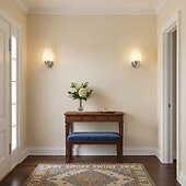 お買い得  室内ウォールライト-ウォールランプ バウハウス クローム ウォールスコンス モダン クリーム ウォールランプ クリエイティブ マイク型 ホームデコレーション 照明器具 厚いミルクホワイトガラスシェード付き