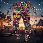 economico pantaloni della tuta stampati da uomo-Per uomo Pantaloni da tuta Joggers Pantaloni Coulisse Tasca Elastico in vita Grafico Comodità Traspirante Quotidiano All'aperto Carnevale Vacanza Moda Giallo Viola chiaro Micro-elastico