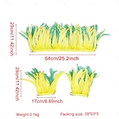 Χαμηλού Κόστους αξεσουάρ-Καθαρενικά 2026 Ρίο Καρναβάλι Σάμπα Αξεσουάρ Καρναβάλι Κόκκινο Και Κίτρινο Φτερό Στολή Σετ Μανίκι Ωμού  Καλύμματα Βραχίονα Για Μάρντι Γκρας Χορό Πάρτι Βραζιλία Φεστιβάλ Ενδυμασίας