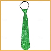  Set med gröna paljetter för kvinnors accessoarer till St. Patricks Day – inkluderar rosettband, örhängen, slips, armband och mer för festliga firanden