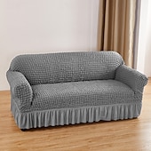 cheap Sofa Cover-Skirted Bubble Tulle Sofa Cover Full Elastic Slipcover Dustproof Non Slip Sofa Protector Cushion Cover Stretchable Sofa Throw for Living Room Furniture