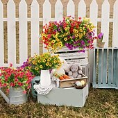 abordables Sztuczne kwiaty-10 Bundles Artificial Flowers Fake Plants - Fake Flowers Outdoor Artificial Plants Flowers Eucalyptus Leaves DIY Wedding Garden Porch Window Box Pot Planters Decor Room Decor Home Decor Valentine's Day