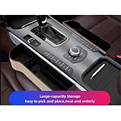 billiga Fordonstjänst-2-pack multifunktionell bilsätesorganisatör i läder, utfyllnadsorganisatör för bilsäten med mugghållare &amp;förvaringsfack/väska – passar framsätet, rymmer telefon, glasögon, nycklar, julklappar till