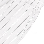 cheap Holiday-Men's Shorts Linen Shorts Summer Shorts Beach Shorts Drawstring Elastic Waist Striped Comfort Breathable Knee Length Daily Outdoor Holiday Vacation Fashion Black White Inelastic