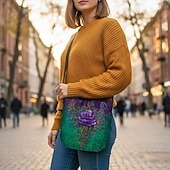 Недорогие Сумки через плечо-Женская сумка через плечо из бархатистого полиэстера с узорами в виде древа жизни и цветов, различные варианты дизайна для повседневного и бохо-стиля