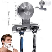 tanie Gadżety łazienkowe-Wytrzymały uchwyt na maszynkę do golenia ze stali nierdzewnej o wadze 15,43 funta do prysznica - uchwyt ścienny do łazienki ze stali nierdzewnej 304, odporny na uszkodzenia, zdejmowany haczyk na